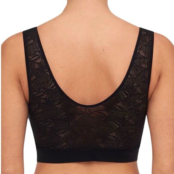 Chantelle SoftStretch Padded Top with Lace - Black M/L - Picture 5 of 6